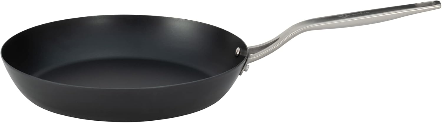 Lagostina Blue Carbon Steel, 28 cm Skillet, high Heat Resistance, Multi-hob Including Induction, Oven Safe