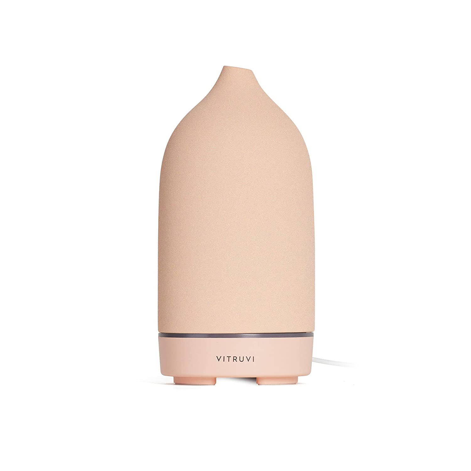 Vitruvi Stone Diffuser, Ceramic Ultrasonic Essential Oil Diffuser for Aromatherapy (Blush)
