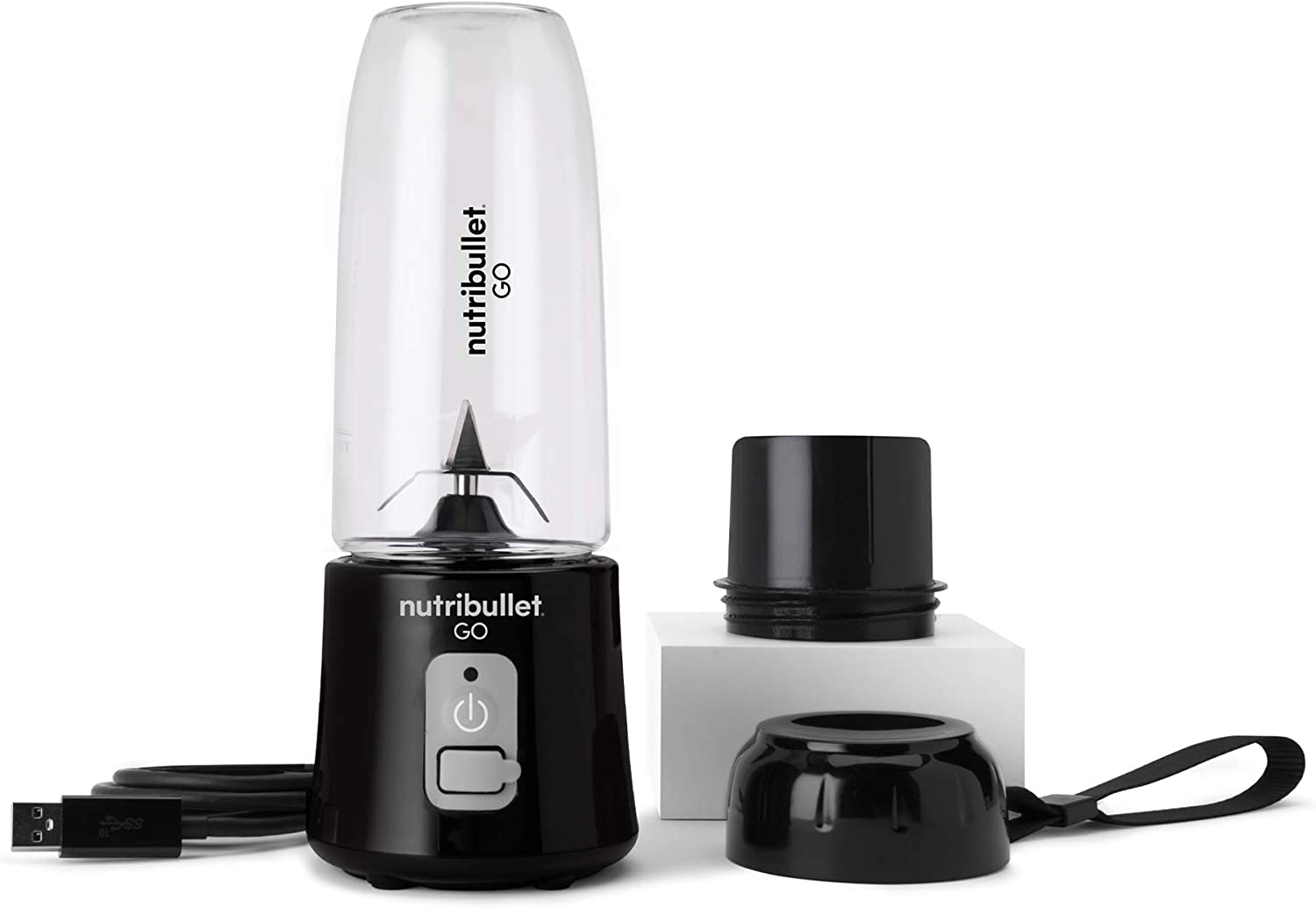 Nutribullet GO Portable Blender for Shakes and Smoothies, 13 Ounces, 70 Watts, Black, NB50300