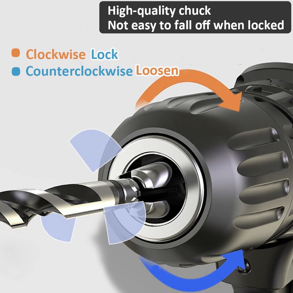 Cordless Drill,Upgraded Electric Screwdriver 1500 Lithium-ion Battery Power Drill