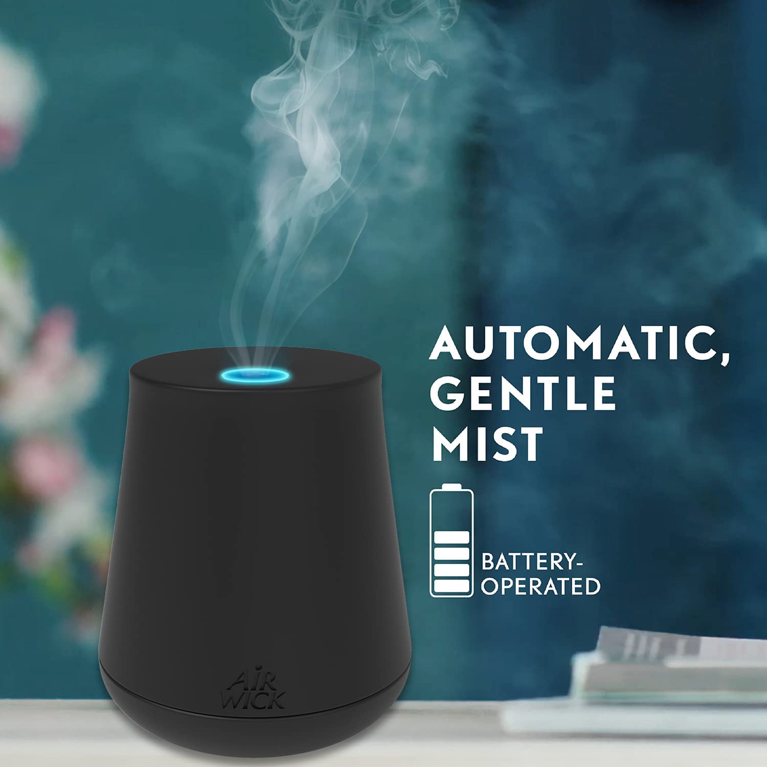 Air Wick Essential Mist, Essential Oil Diffuser, Diffuser + 1 Refill, Lavender and Almond Blossom, Air Freshener, 2 Piece Set