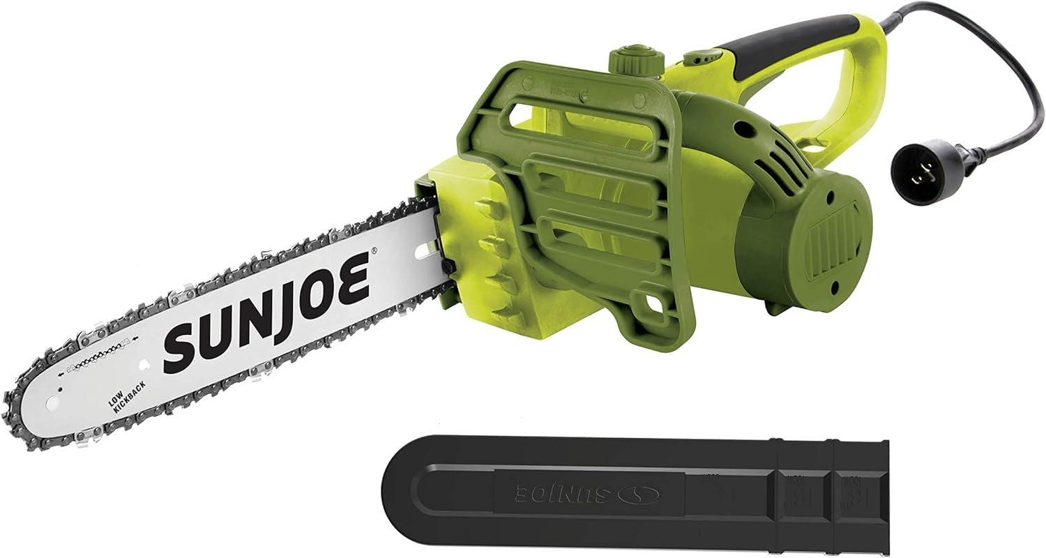 Sun Joe SWJ698E 12-inch 9-Amp Electric Chain Saw with Kickback Safety Brake