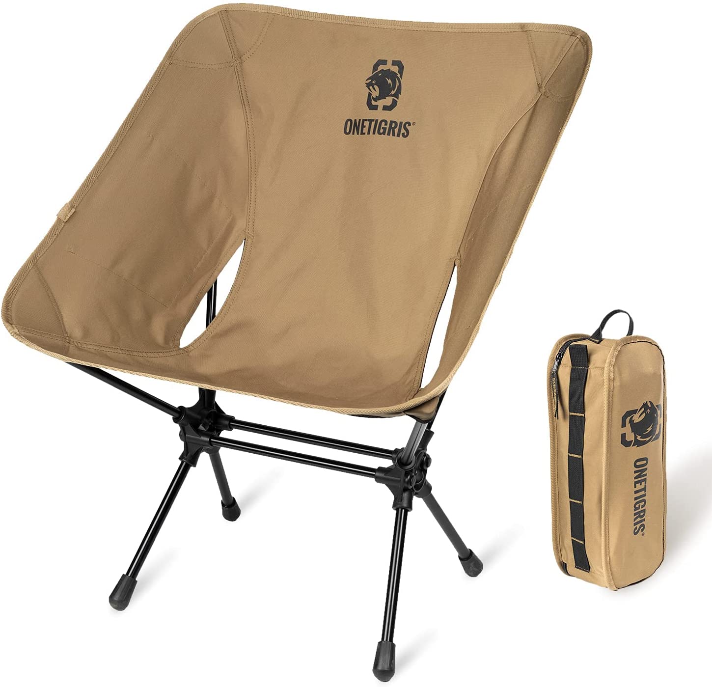OneTigris Camping Backpacking Chair, 330 lbs Capacity  (Brown)