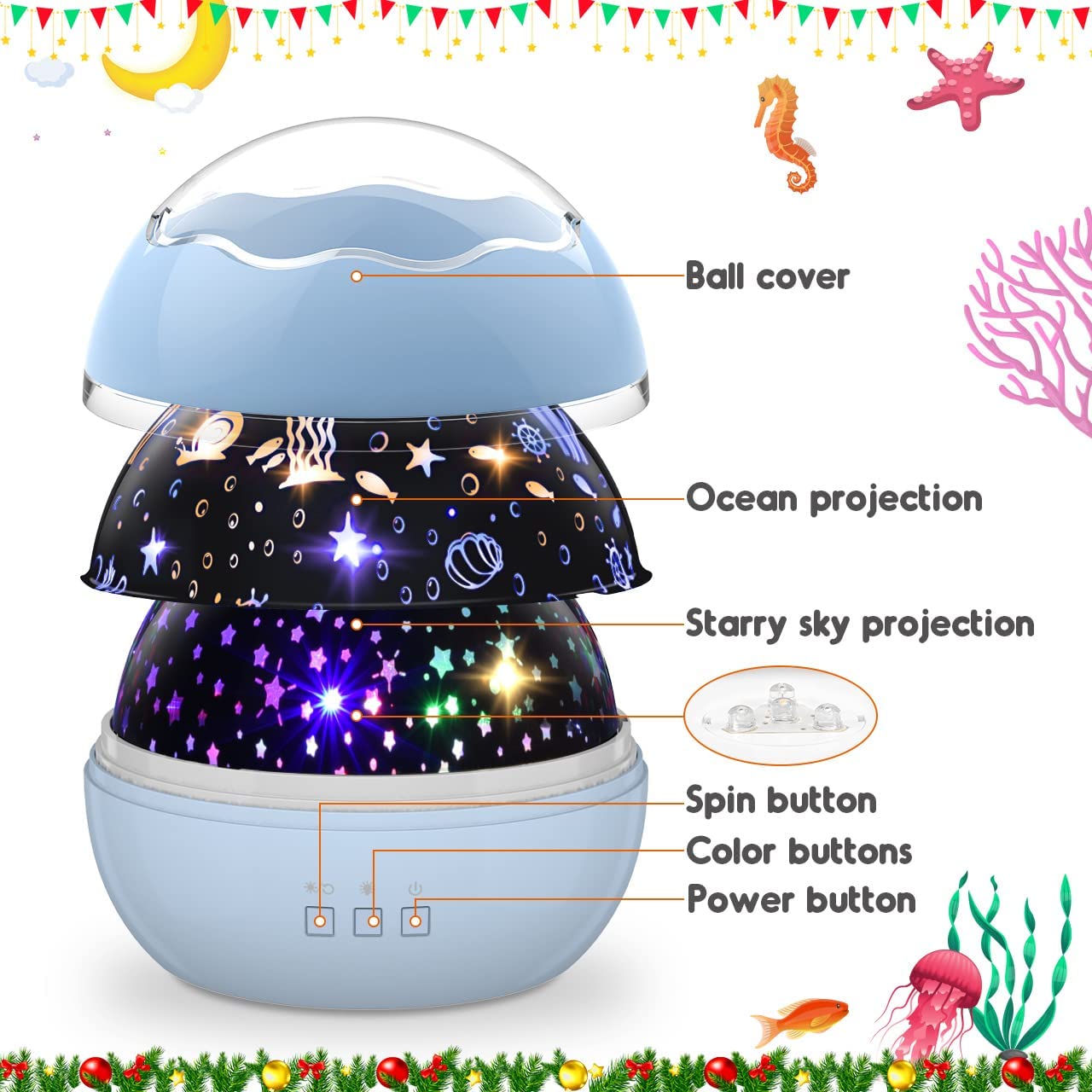 Vingtank Gifts for 2-12 Year Old Kids,Vingtank Star Night Light Projector for Kids Birthday Decorations for Boys Girls