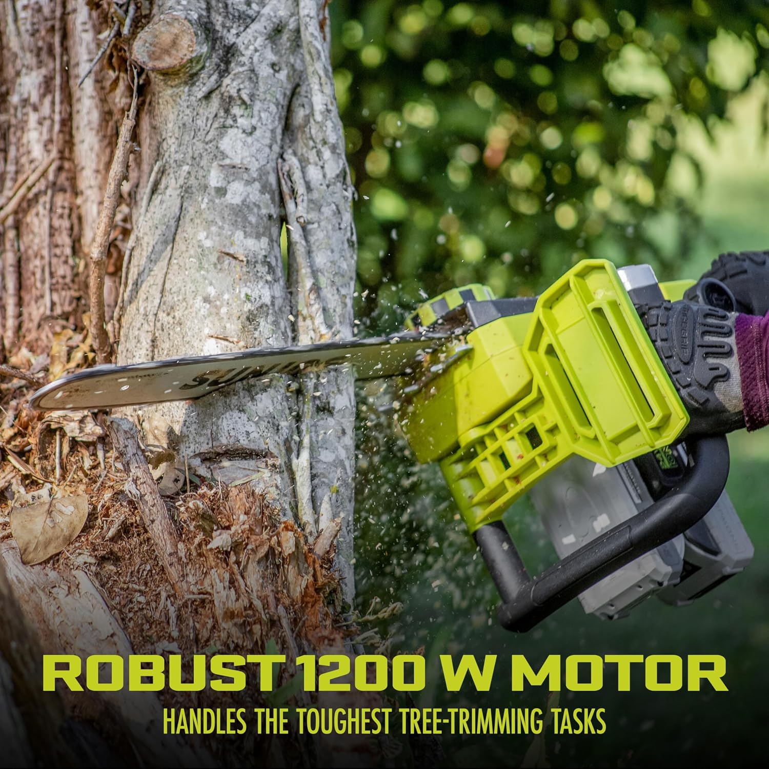 Sun Joe 24V-X2-CS16 16-Inch 48-Volt 4.0 Cordless Chain Saw, Kit (w/ 2 x 2.0-Ah Batteries + Quick Charger)