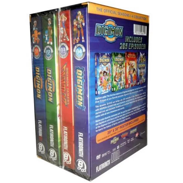 Digimon Digital Monster: The Complete Series Seasons 1-4 DVD (English only)