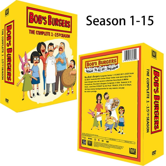 Bob's Burgers The Complete Series Season 1-15 DVD 42-Disc Box Set New Movie