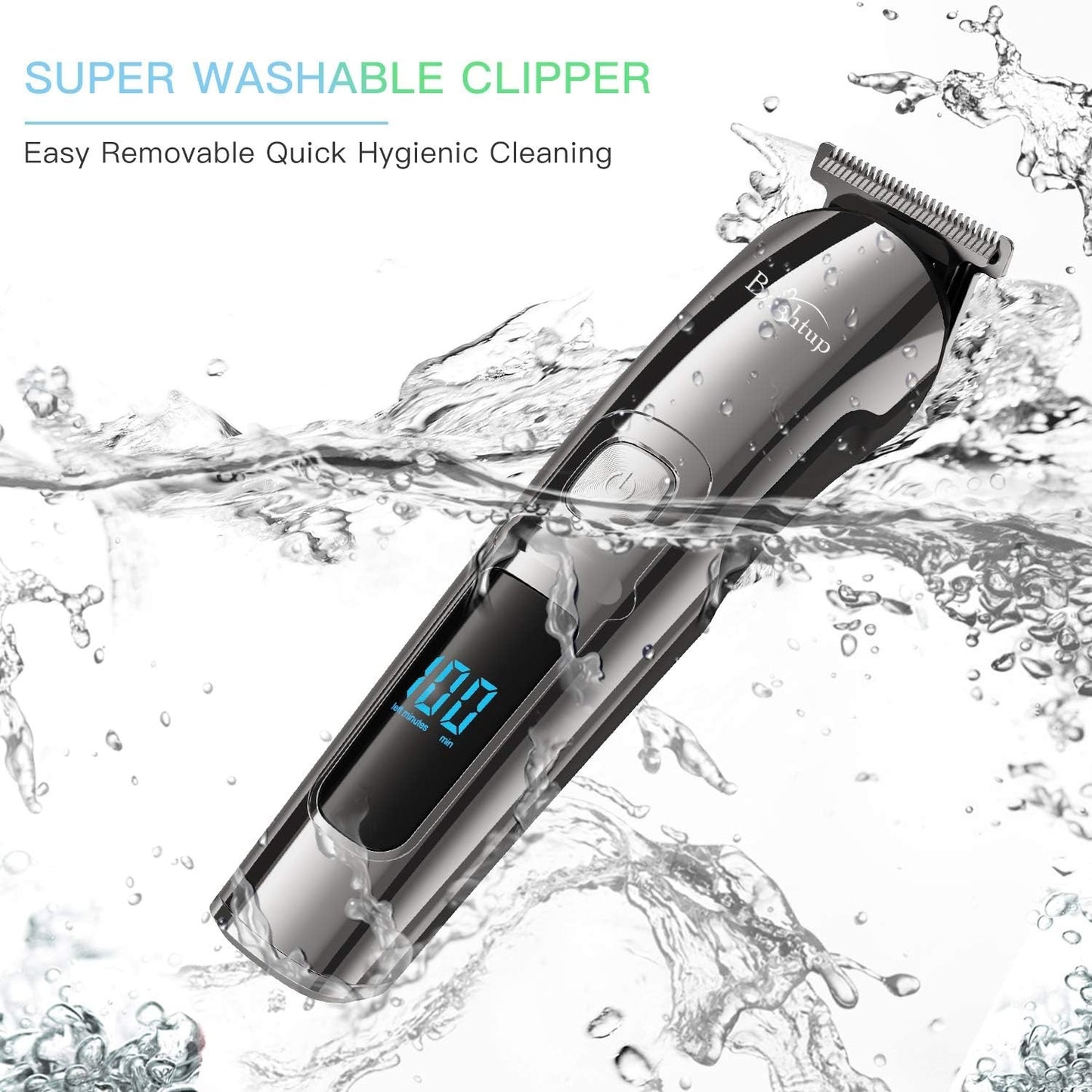 Brightup Beard Trimmer for Men - Electric Razor & Shaver, Cordless Hair Clippers Trimmers Set