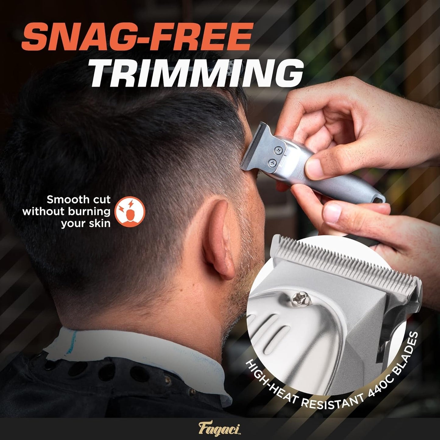 Fagaci Cordless Trimmers for Barbers Extremely Fine Cutting