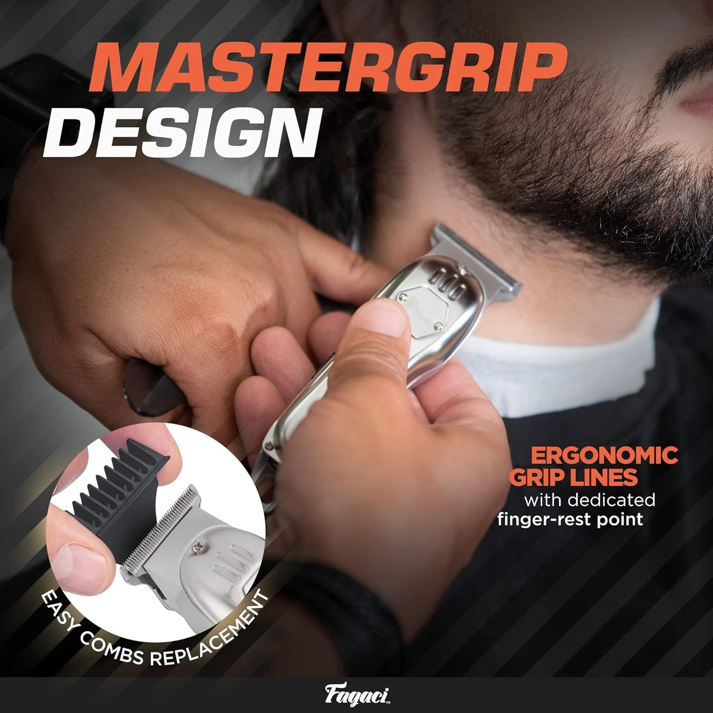 Fagaci Cordless Trimmers for Barbers Extremely Fine Cutting