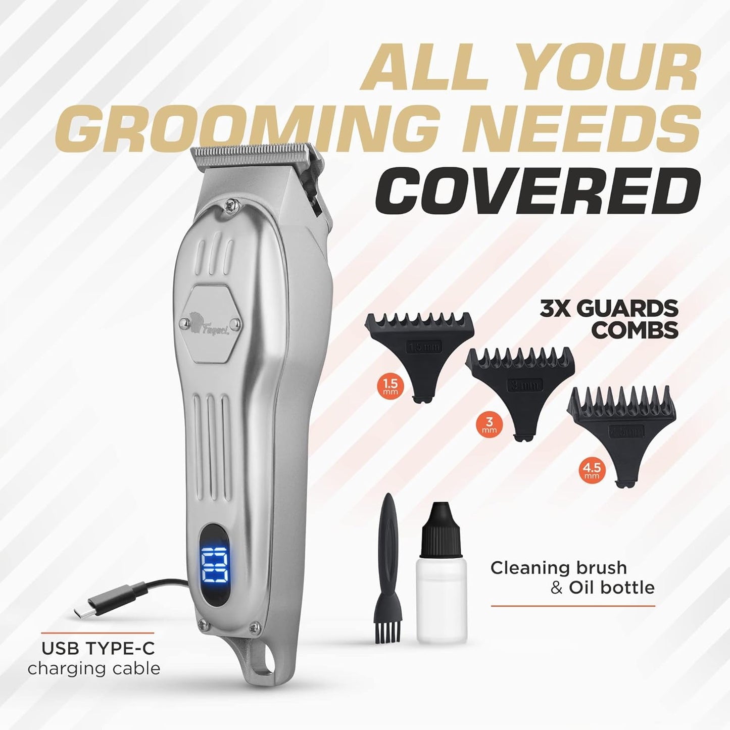 Fagaci Cordless Trimmers for Barbers Extremely Fine Cutting