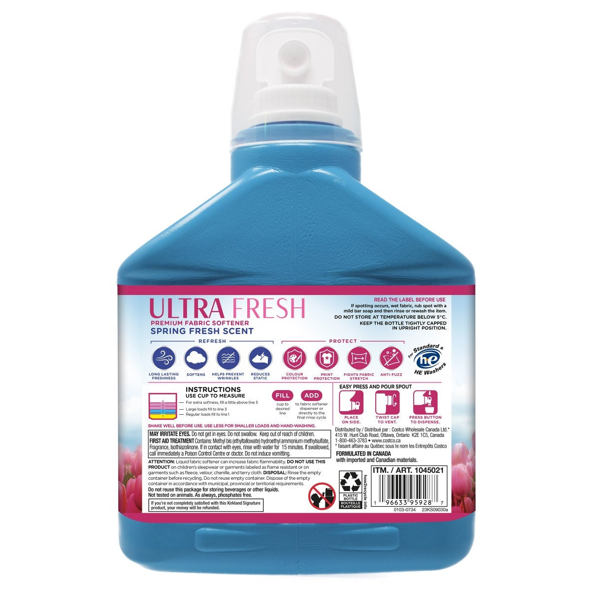 Kirkland Signature Ultrafresh Premium Fabric Softener, 276 Loads