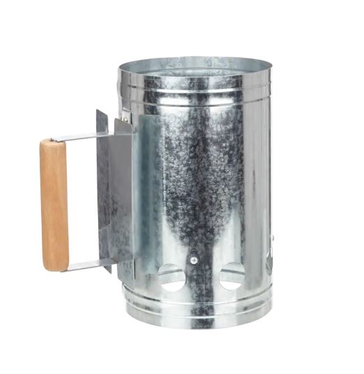 Steel Chimney Style Charcoal Firestarter with Wooden Handle
