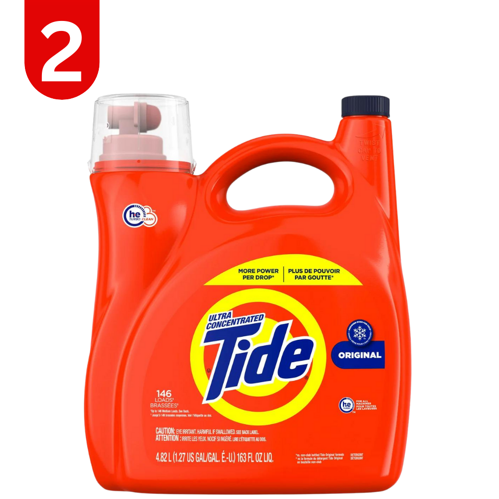 Tide Ultra Concentrated Liquid Laundry Detergent Original Scent, 146 loads