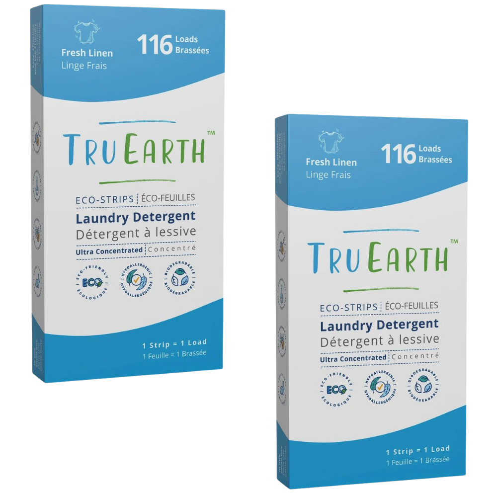 Tru Earth Eco-Strips Fresh Linen Laundry Detergent, 116 Wash Loads
