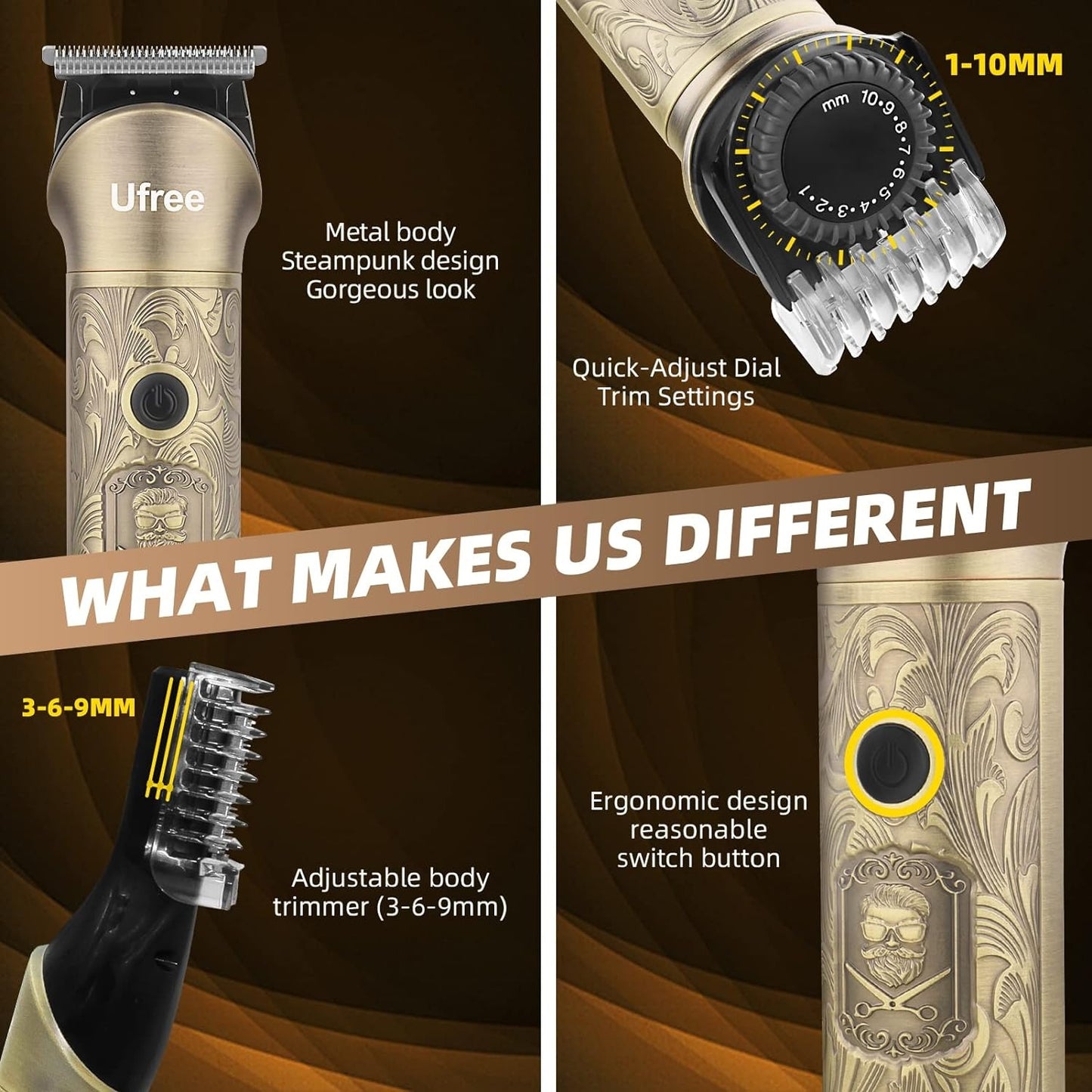 Ufree Beard Trimmer for Men, Electric Razor Shavers for Men