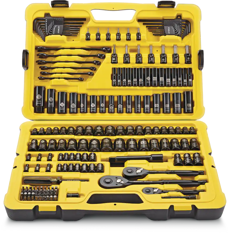 Stanley Professional Grade Black Chrome Socket Set, 183-pc, SAE/Metric