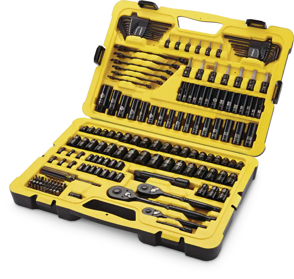 Stanley Professional Grade Black Chrome Socket Set, 183-pc, SAE/Metric