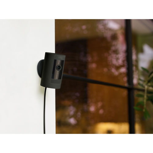 Ring Stick Up Cam Wired Black Model - 1080p HD IP Camera (2019)