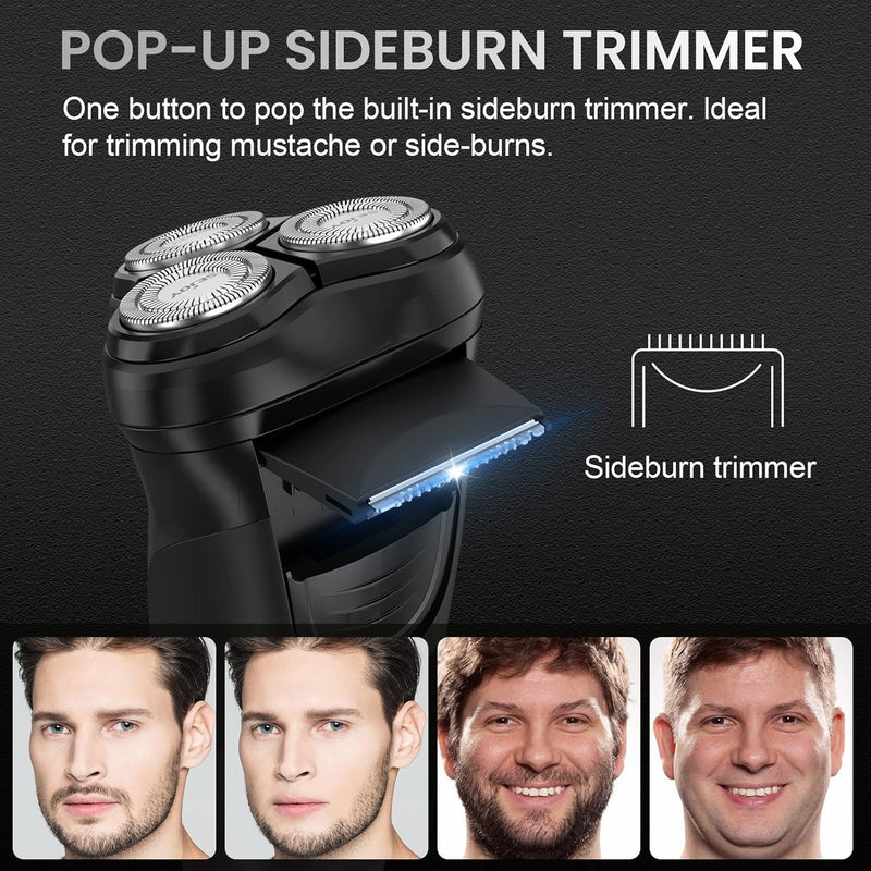 3D Electric Shaver Rotary Shavers,Electric Razor for Men