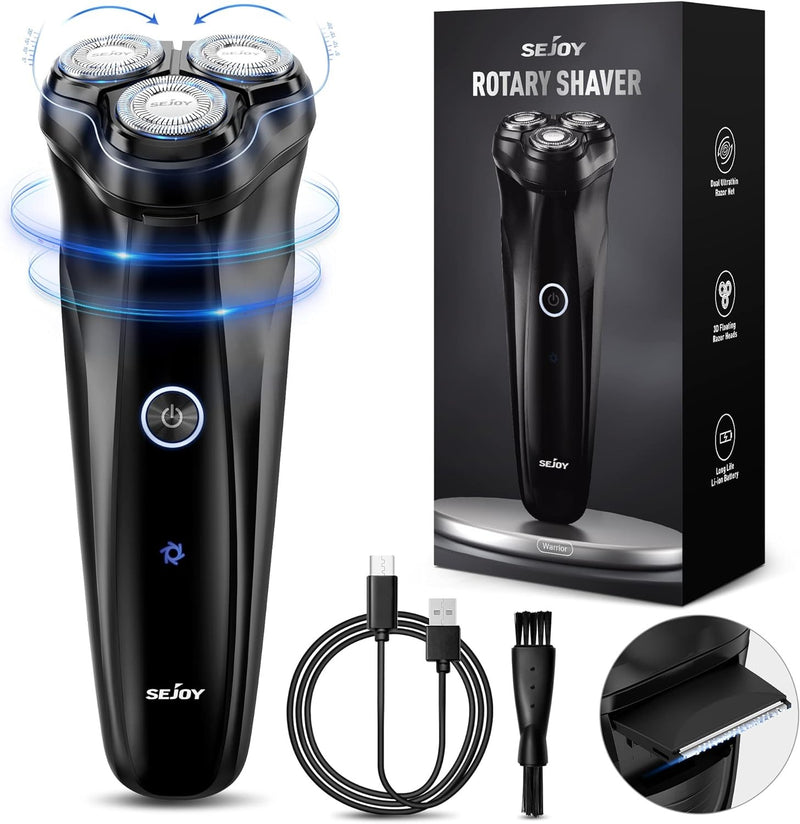 3D Electric Shaver Rotary Shavers,Electric Razor for Men