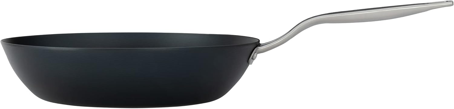 Lagostina Blue Carbon Steel, 30 cm Wok, high Heat Resistance, Multi-hob Including Induction, Oven Safe