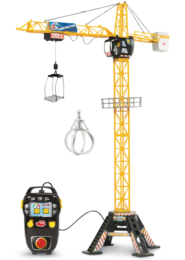 Dickie Toys Construction Motorized Mega Crane Toy Playset For Kids, 48-In, Ages 3+