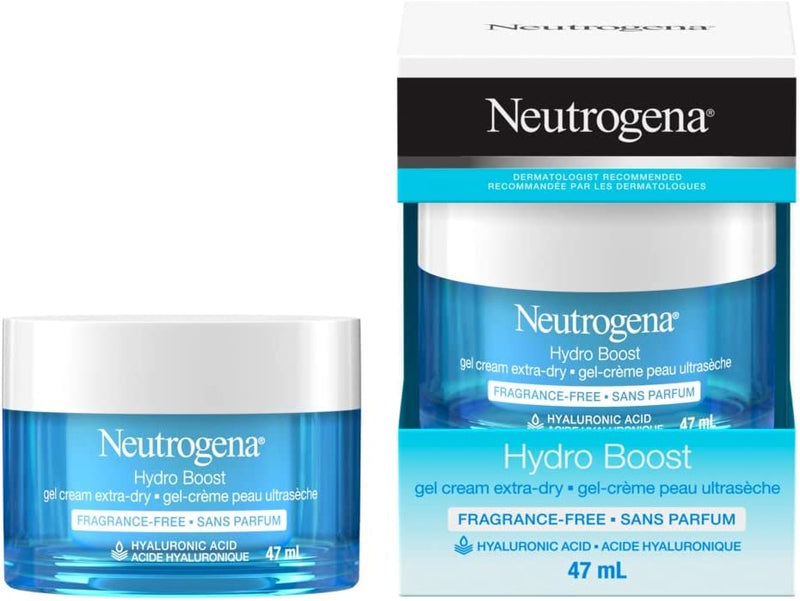 Neutrogena Hydro Boost Facial Gel Cream for Extra Dry Skin - Hyaluronic Acid to Hydrate Skin, Gel Moisturizer - 47ml