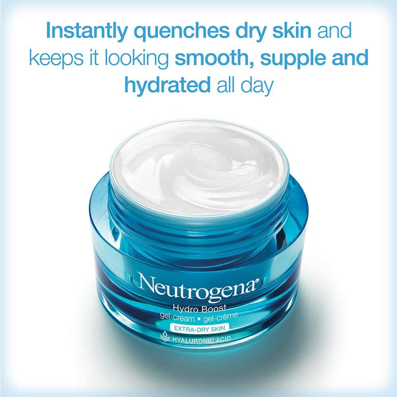 Neutrogena Hydro Boost Facial Gel Cream for Extra Dry Skin - Hyaluronic Acid to Hydrate Skin, Gel Moisturizer - 47ml