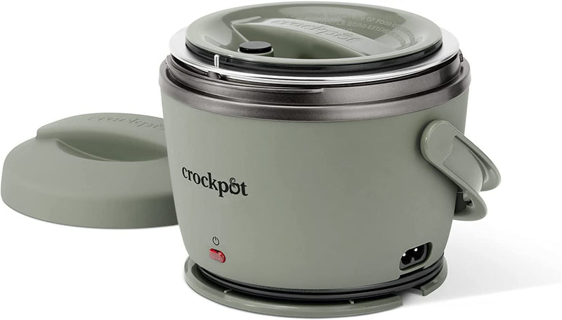 Crockpot 20-oz Lunch Crock Food Warmer Heated Lunch Box – Moonshine Green