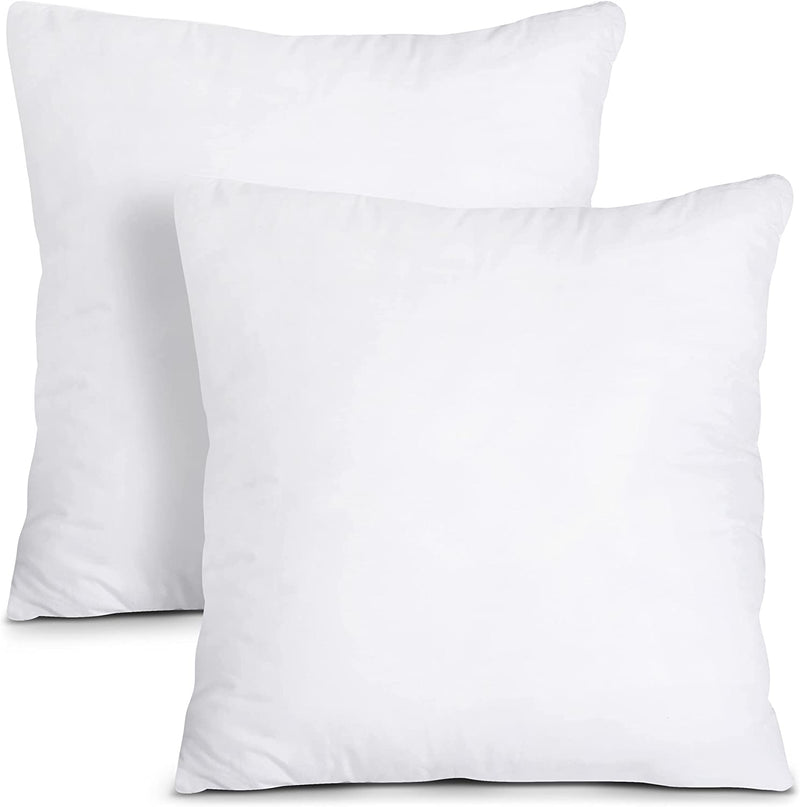 Utopia Bedding Throw Pillows Insert (Pack of 2, White) - 18 x 18 Inches Bed and Couch Pillows - Indoor Decorative Pillows