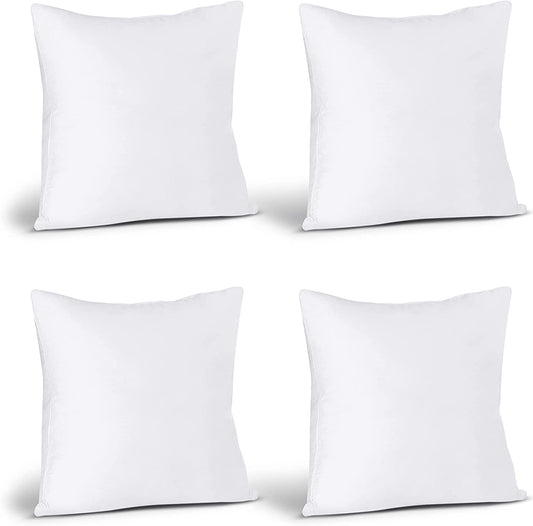 Utopia Bedding Throw Pillow Insert (Set of 4, White)