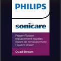 Philips Sonicare Power Flosser Quad stream Tips, 2pk, white HX3062/00, 1 Count