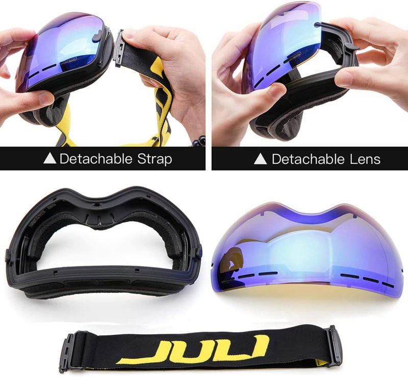 Juli Ski Goggles,Winter Snow Sports Snowboard Goggles Men Women & Youth Snowmobile Skiing Skating BNC