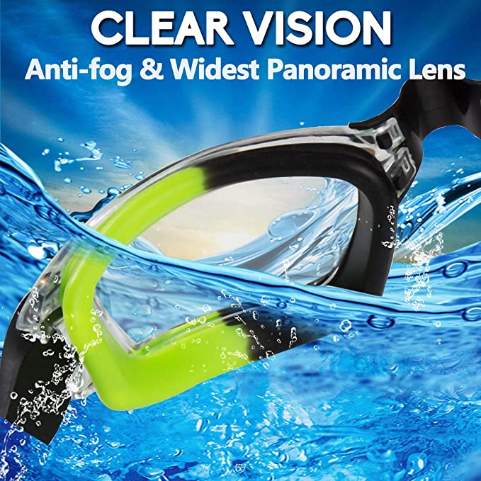 EVERSPORT  Swimming Goggles Anti Fog Anti-UV for Child Teens Youth 2 Pack