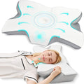 Pulatree Cervical Memory Foam Pillow for Neck and Shoulder Pain, Ergonomic Orthopedic Sleeping Neck Pillows for Side Sleepers, Back and Stomach Sleepers (Size : Queen)
