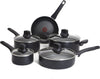 T-fal C526SC54 Intuition 9pc Non Stick cookware Set, Large, Black