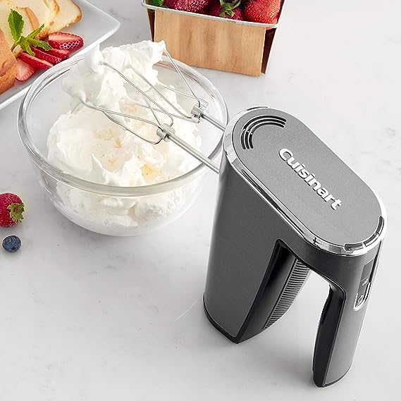 Cuisinart EVOLUTIONX RHM-100C Cordless Rechargeable 5-speed Hand Mixer, silver