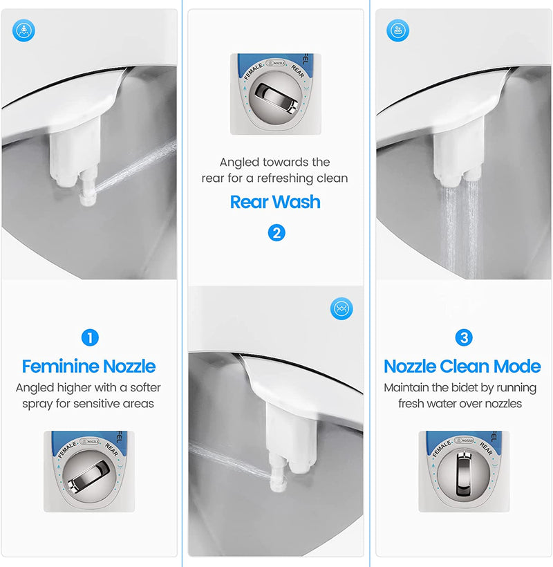 YASFEL Modern Self Cleaning Bidet Attachment for Toilet