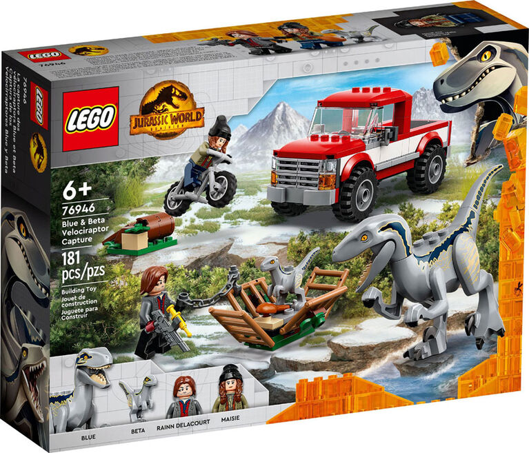 LEGO Jurassic World Blue and Beta Velociraptor Capture 76946 Building Kit