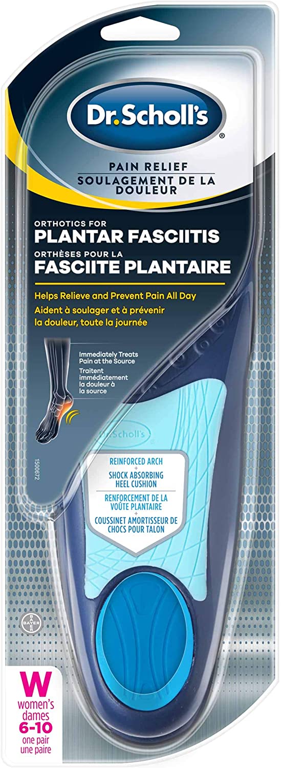 Dr. Scholl’s PLANTAR FASCIITIS Pain Relief Orthotics, Clinically Proven Relief and Prevention of Plantar Fasciitis Pain (for Women's 6-10)