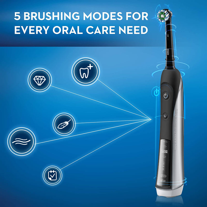 Oral-B Smart 5000 Electric Toothbrush, Black, Rechargeable Power Toothbrush with 1 Brush Head, Stand, and Travel Case