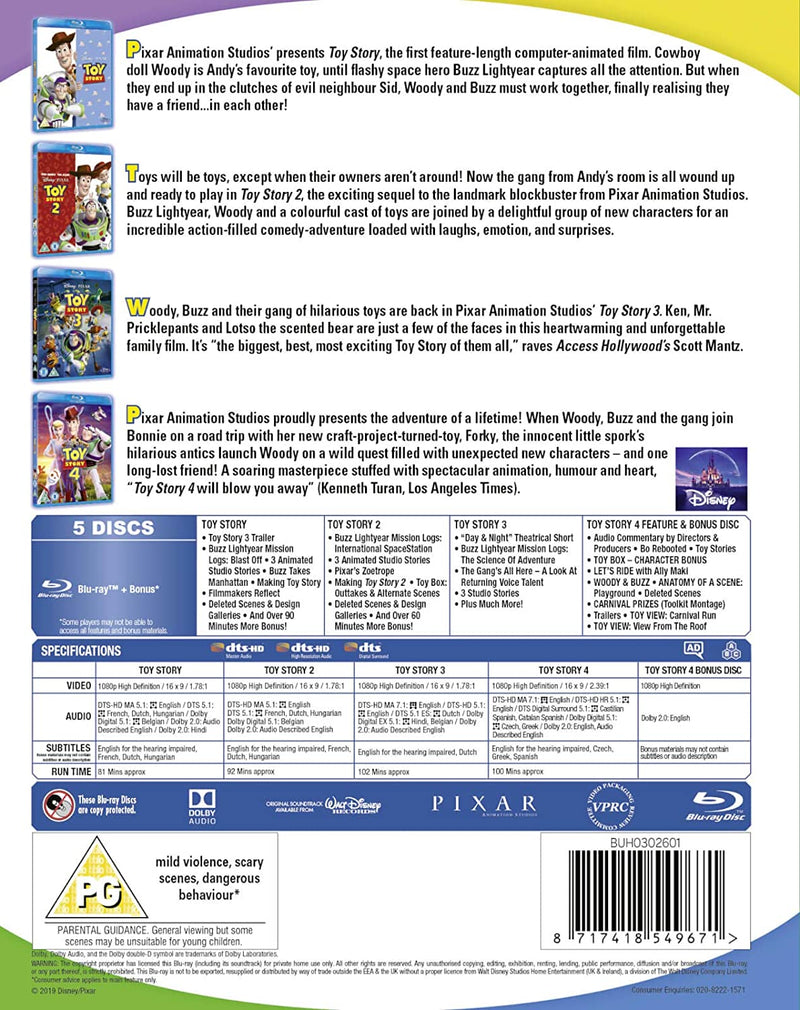 Toy Story - 4 Movie Collection [DVD]-English only