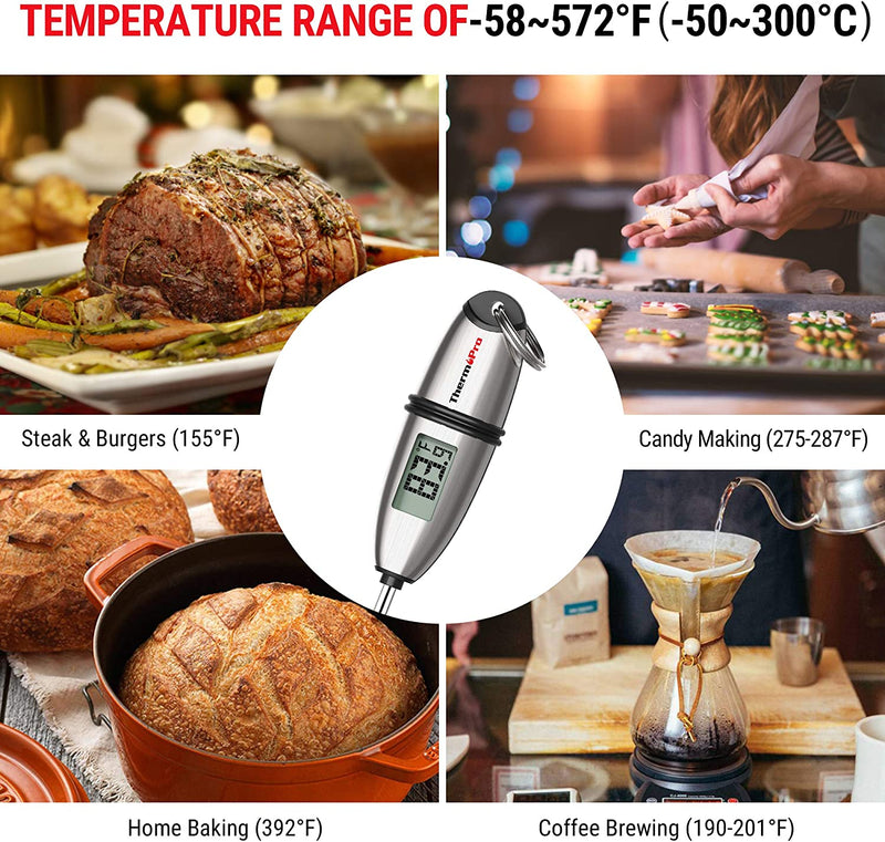 ThermoPro TP02S Instant Read Meat Thermometer Cooking for Kitchen Food Grill BBQ Steak Smoker Oil Milk Yogurt