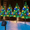 Solar-Powered Multicolor Christmas Tree Lights for Garden and Yard - 4 Sets with 8 Lighting Modes