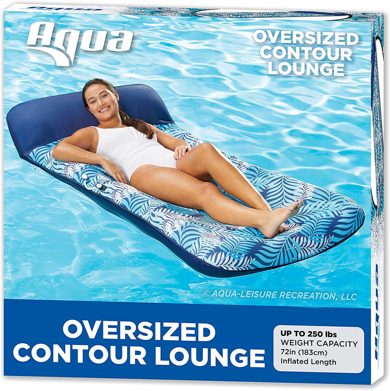 Aqua Oversized Contour Pool Float Lounge – Extra Large