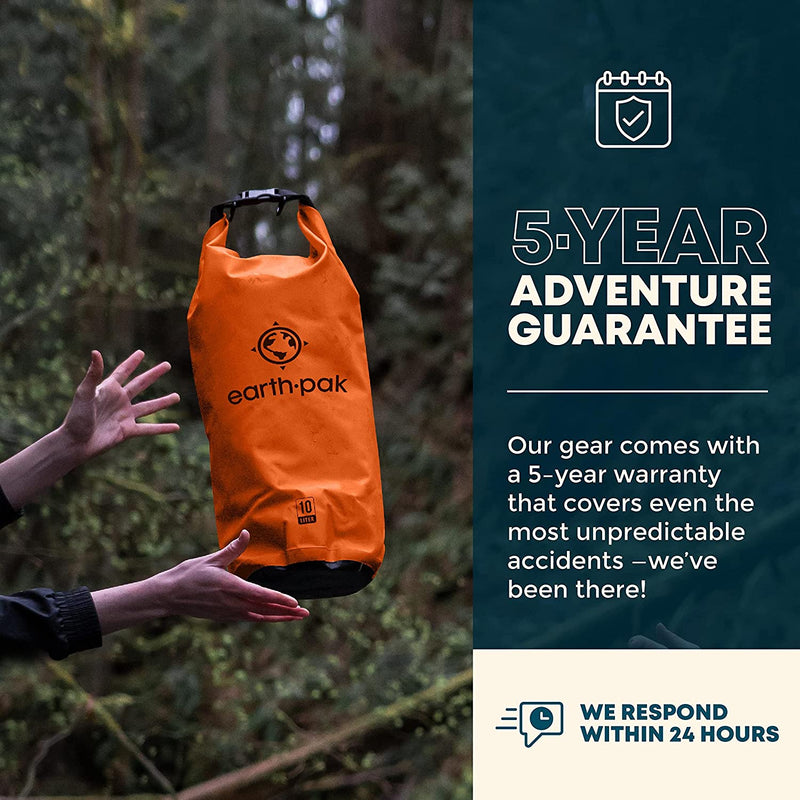 Earth Pak Waterproof Dry Bag for Kayaking, Beach, Rafting, Boating, Hiking, Camping and Fishing with Waterproof Phone Case