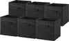 SimpleHouseware Storage Bin Cube Organizer, Black - Pack of 6