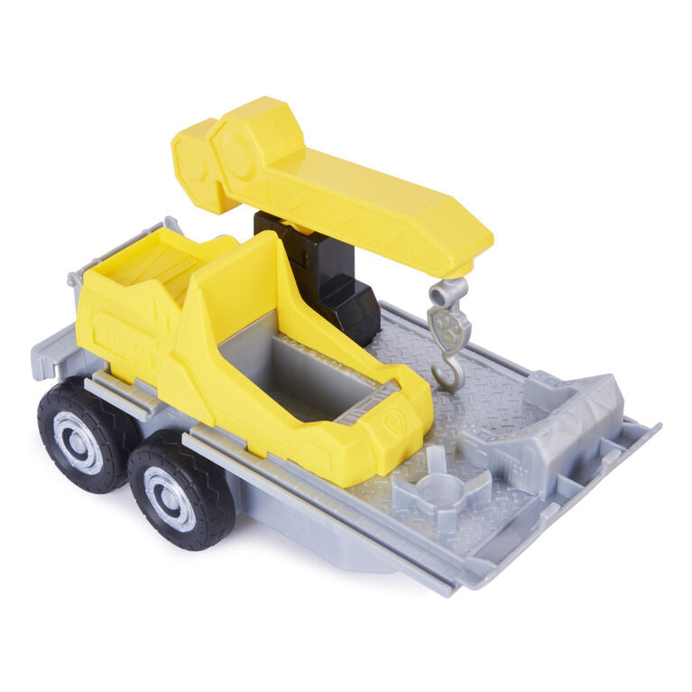 PAW Patrol, Rubble 2 in 1 Transforming X-Treme Truck with Excavator Toy, Crane Toy, Lights and Sounds, Action Figures