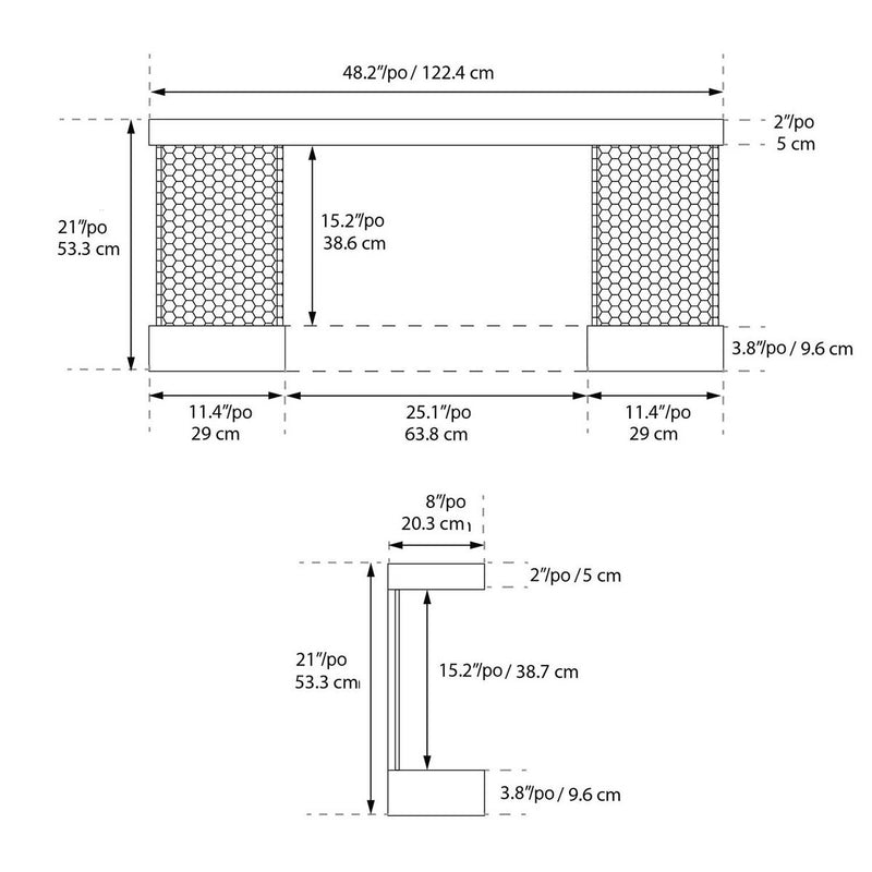 ActiveFlame Electric Fireplace with Floating Mantel Shelf, Urban Cement